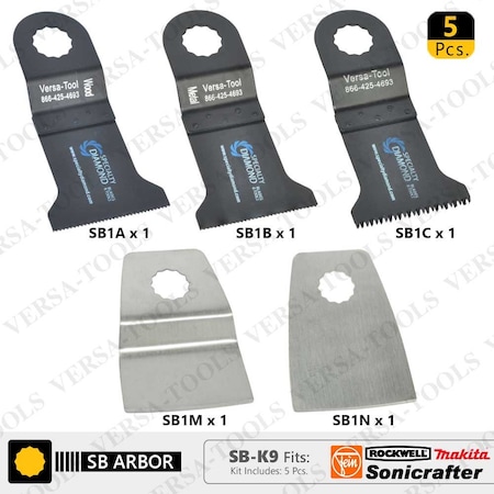 Versa Tool 5 PC Oscillating Saw Blade Set SB-K9